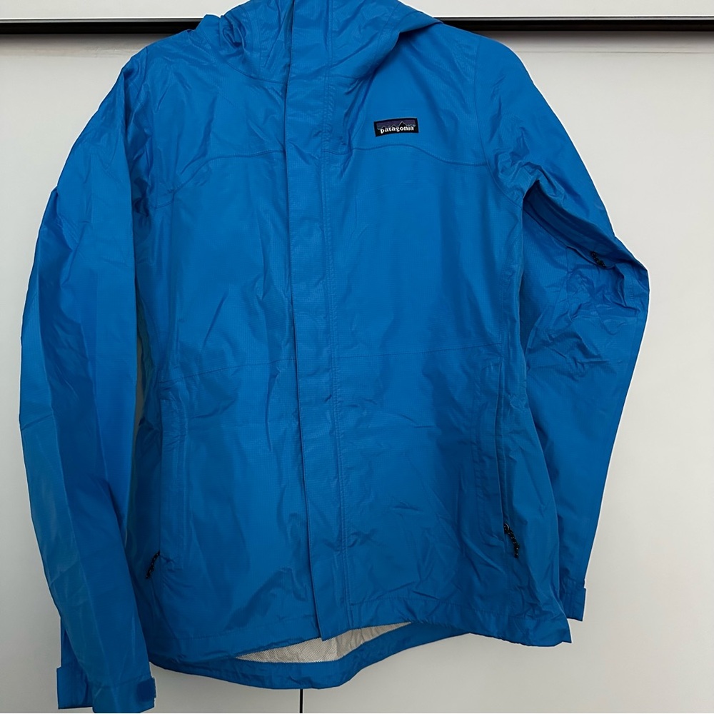 Patagonia Blue Waterproof Hooded Jacket
